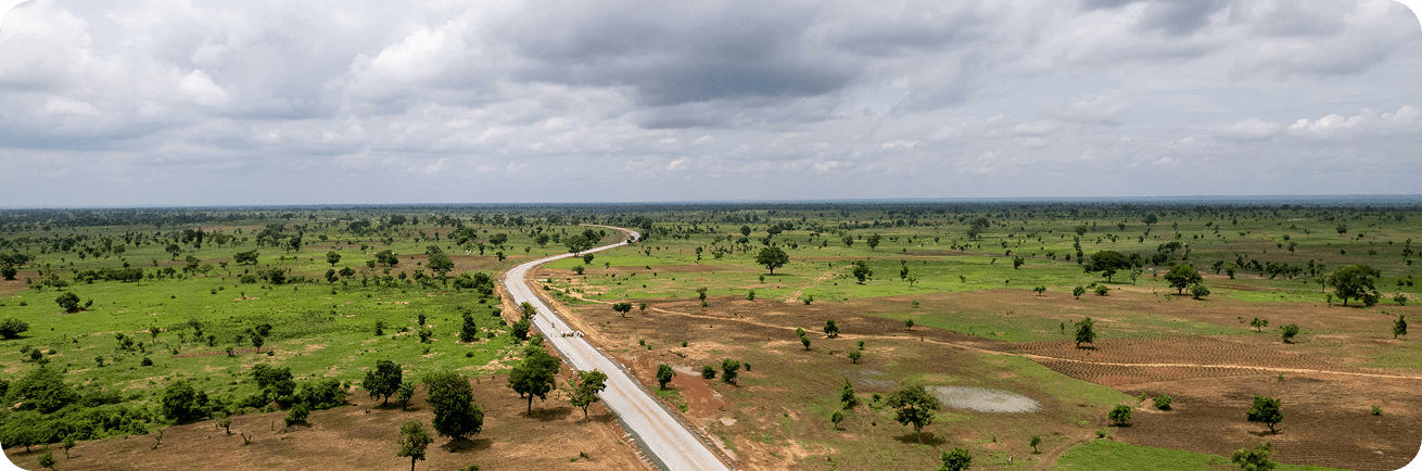 Farmland aerial view